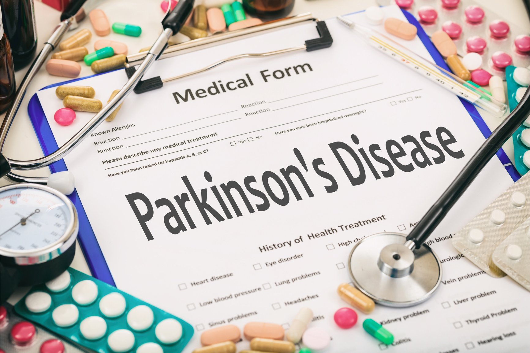 Medical form, diagnosis parkinson's disease